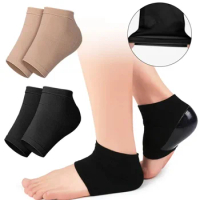 2Pcs Heel Protector Silicone Heel Moisturizing Socks Anti-Crack Protective Cover Plantar Fasciitis Pain Relief Foot Care Tool