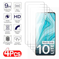 4Pcs Transparent Tempered Glass For Xiaomi Redmi Note 9 9T 10 Pro Max 10T Screen Protector Redmi 9A 9C 10A 10C Protective Film