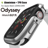 Switch Easy Aluminum + TPU Case for Apple Watch Series 9 8 7 6 45mm 41mm 44mm 40mm case Aluminum Shell with Shock-Absorbing