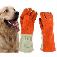 Thicken Leather Anti-bite gloves tactical animal training feeding for dog cat snake eagle bite anti-scratch protect safety glove