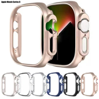 Hard PC Cover For Apple Watch Case 8 Ultra 49mm Frame Bumper Hollow Cases For iWatch Series 8 Protector Transparent Accessories