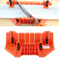 Plastic Mitre Box Pruning Saw Wood Cutting Hand Saw Hardware Tool 14inch With Clamp