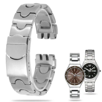 For Swatch solid core metal bracelet concave convex watch chain YCS YAS YGS iron men and women's steel watchband strap
