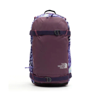 【The North Face 官方旗艦】北面男女款紫色DWR防潑水戶外休閒多功能滑雪後背包｜4VPU37O