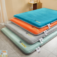 6cm厚度 可折疊多用途透氣保暖輕奢款牛奶絨繡花床墊羊毛雙面床墊