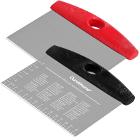 Ourokhome Dough Pastry Bench Cutter Scraper Stainless Steel Pizza Cutter for Kitchen Baking Dishwash
