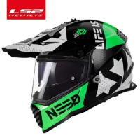 LS2 MX436 PIONEER EVO Off-road Motorcycle Helmet KPA Double Lens ls2 Motocross Cross MX Helmets Capacete Casco Casque