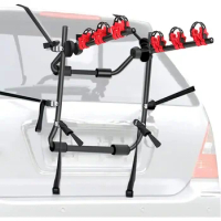 3-Bicycle Sturdy Arm Trunk Mount Bike Carrier Rack Hatchback Rear Holder for AUTO SUV &amp; Car /Roof Rack