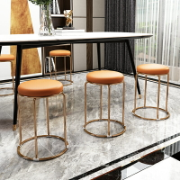 家用小凳子網紅板凳客廳臥室餐廳餐桌椅可摞疊放收納備用輕奢圓凳