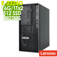 Lenovo ST50 V2 商用伺服器(E-2324G/16G/1TBX2+512 SSD/2022ESS)