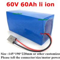 60v 60ah lithium ion bateria BMS for 6000W 3500w Electric quadricycle Tricycle scooter motorcycle vehicle ebike +5A charger