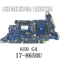 For HP PROBOOK 650 G4 Laptop Motherboard I7-8650U CPU L24853-001 6050A2930001 Mainboard Test Good
