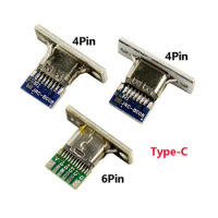 4/6Pin Type-C Female Double-sided Positive and Negative Plug-in Test Board USB3.1 With PCB Board Connector Data Charging Port