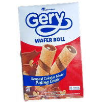 GERY WAFER ROLL RASA COKLAT .ISI 20.cemilan gery waferroll.biskuit Snack Food permen caca
