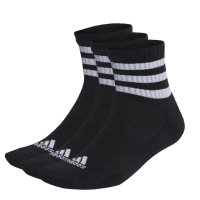 【adidas 愛迪達】男女運動中筒襪-三雙入-襪子 短襪 訓練 愛迪達 黑白(IC1317)