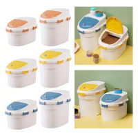 Airtight Plastic Pet Cat Dog Dry Food Storage Box Bin Container Bucket