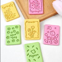 Biscuit mold with spring cartoon flowers, Mother's Day sandwich cookie cutter, creative home baking 