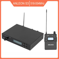 ANLEON S3 Wireless Earphone Monitor Ear Return System 90dB In-Ear Monitor System 518-554MHz for Band Singers 110-240V
