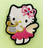 【震撼精品百貨】Hello Kitty 凱蒂貓 日本SANRIO三麗鷗KITTY立體貼布-豎琴*14010 震撼日式精品百貨