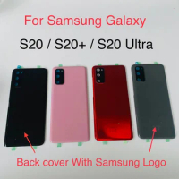 Back Glass For Samsung Galaxy S20 Plus S20 Ultra 5G G980 G985 G986 G988 Rear Door Battery Cover With Mic Board Full Set Stickers