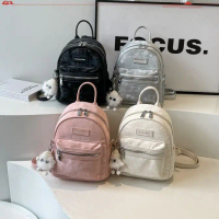COD Balo nữ thời trang KAMILA balo mini size 22cm chất da nhung kèm móc bông phong cách dễ thương CK