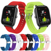 20mm Silicone Wrist Watch Band Strap for Xiaomi Huami Amazfit GTS Bip BIT PACE Lite Sports Bracelet Smart Watches Accessories