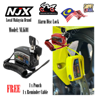 NJX NLK01 Alarm Disc Lock Motorcycle Motosikal Kunci Mangga Penggera Cakera Brek Anti Theft