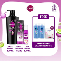 [BUY 3 GET 9]Sunsilk Black Shine Shampoo 400ml + Conditioner 160ml + Silky Gloss Hair Perfume 100ml 