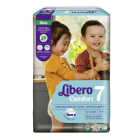 麗貝樂 Libero 嬰兒紙尿褲 7號XXL (21片x6包/箱)【甜蜜家族】