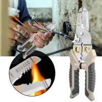 Stripping Crimping Pliers Wire Stripper Multi Functional Ring Crimpper Electrician Peeling Network Cable Stripper Tools