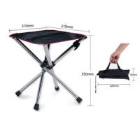Portable Stainless Steel Stool Camping Foldable Chair Travel Lightweight Hike Chair Fishing Seats Picnic Stools Beach Chair