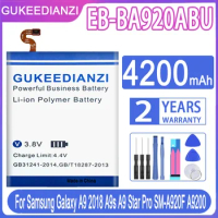 GUKEEDIANZI EB-BA920ABU 4200mAh Mobile Phone Battery For Samsung Galaxy A9 2018 Star Pro A9s SM-A920F A9200 + Tools