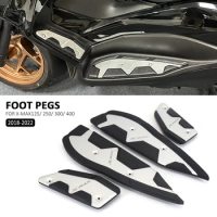 For YAMAHA XMAX300 125 250 400 Rubber Foot Rest Plate Skidproof Aluminum Alloy Pedal Plate Modified Footrest Footpads 2017-2022