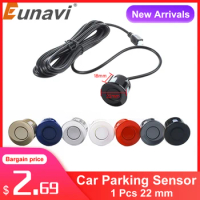 Eunavi Car Parking Sensor 1 Pcs 22 mm Black Red Blue Silver Gold White Gray Champagne Gold Color For All Cars Reverse sensor