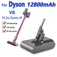 2024 Dyson V8 21.6V 12800mAh Replacement Battery for Dyson V8 Absolute Cord-Free Vacuum Handheld Vacuum Cleaner Dyson V8 Battery