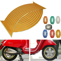 16Pcs Universal Waterproof Motorcycle Wheel Rim Reflective Stickers Moto Auto Decal For Kawasaki zx10 r zzr 600 zxr 400 KX65