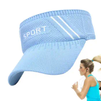 Summer Empty Top Sun Hat Hollow Top Visors Breathable Golf Tennis Hat UV Protection Visor sports Visors Hat for Hiking Running