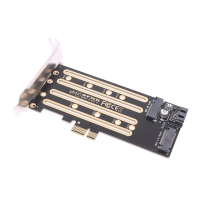 Thêm vào thẻ NVMe M.2 SSD để PCIe 3.0 4.0 X1 x4, SATA M.2 SSD để SATA dual-mục thích Adapter với khu