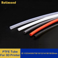 1M PTFE Tube For 3D Printer Parts Pipe ID 0.5 1 2 2.5 3 4 5 6 7 8 10 12 14 16 18 20 mm F46 Insulated Hose Extruder J-head 600V