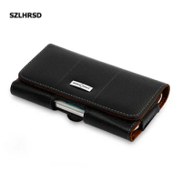 SZLHRSD Genuine Leather Belt Clip Pouch Cover Case for Huawei P20 Pro Phone Wallet Pouch for Huawei P20 Lite (nova 3e)