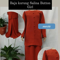 Baju Kurung Salina Button Kids Baju Kurung Moden Budak Perempuan Murah Baju Kurung Modern 2024 Speci
