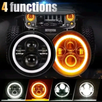 Lampu Led Daymaker 7 Inch Hallo Ring CB Harley Jeep Katana Jimny