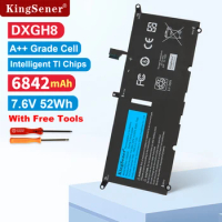 KingSener 6842mAh DXGH8 Laptop Battery for DELL XPS 13 9380 9370 7390 For DELL Inspiron 7390 2-in-1 7490 G8VCF 0H754V P82G 52WH