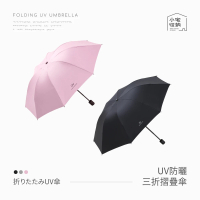 【小宅收納】手動式 抗UV折疊雨傘(UV傘 黑膠傘 折疊傘 遮陽傘 小雨傘 防曬傘)