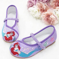 LZH Vintage Embroidered Canvas National Dance Flats Shoes Ladies Comfortable Chinese Girls Natives Child Hanfu Traditional Shoes
