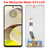 For Motorola Moto G14 LCD dengan Digitizer layar sentuh 6.5 "bekerja dengan layar sentuh untuk Moto G14 PAYF0010IN Display