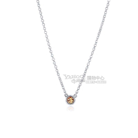 Tiffany&amp;Co. 0.14克拉黃水晶墜飾925純銀項鍊
