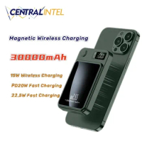 CENTRALINTEL 30000mAh Magnetic Wireless Charger 22.5W Macsafe PD 20W Fast Charging for iPhone 15/14/13/12/Pro/Mini/Pro Max