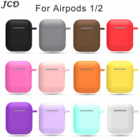 JCD New Earphone Case For Apple Airpods 2 Silicone Protective Cover For Airpods 1/2 Waterproof Wireless Anti-fall Shell