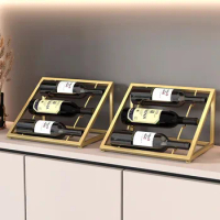 Bottle Corner Kitchen Wine Cabinets Display Liquor Storage Small Club Wine Rack Buffet Metal Modern Meuble Vin Home Furniture
